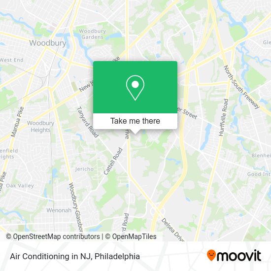 Air Conditioning in NJ map
