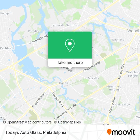 Mapa de Todays Auto Glass