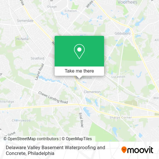 Delaware Valley Basement Waterproofing and Concrete map