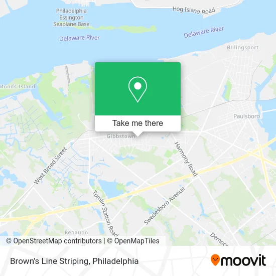 Brown's Line Striping map