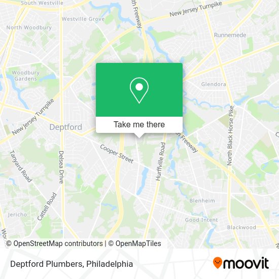 Deptford Plumbers map