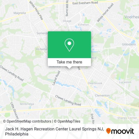Mapa de Jack H. Hagen Recreation Center Laurel Springs NJ