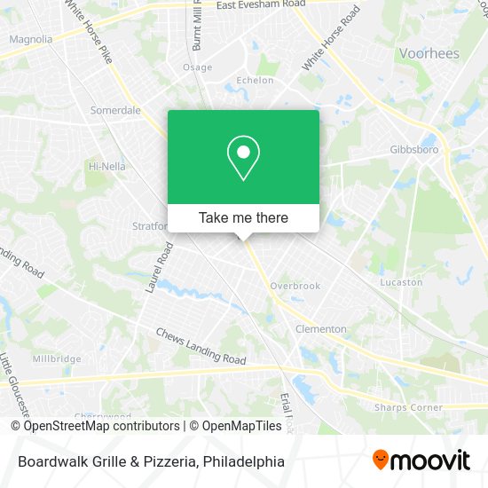 Mapa de Boardwalk Grille & Pizzeria