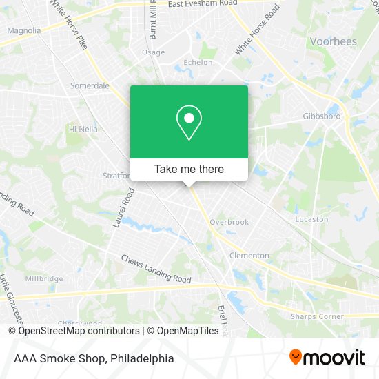 Mapa de AAA Smoke Shop