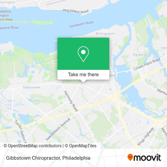 Gibbstown Chiropractor map