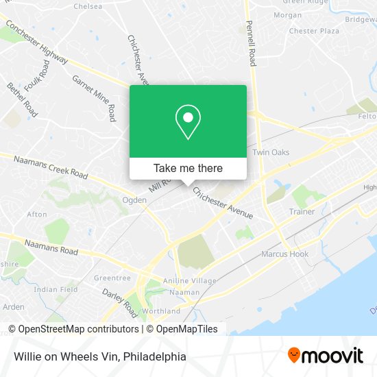 Willie on Wheels Vin map