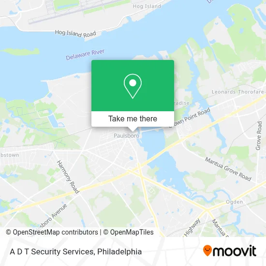 A D T Security Services map