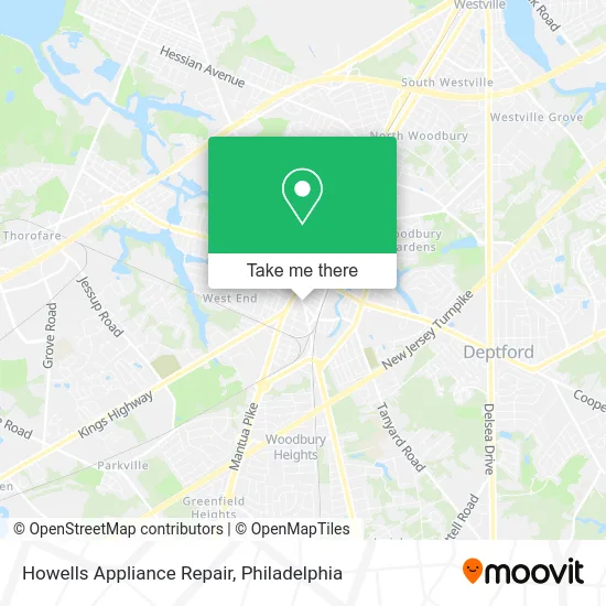 Howells Appliance Repair map