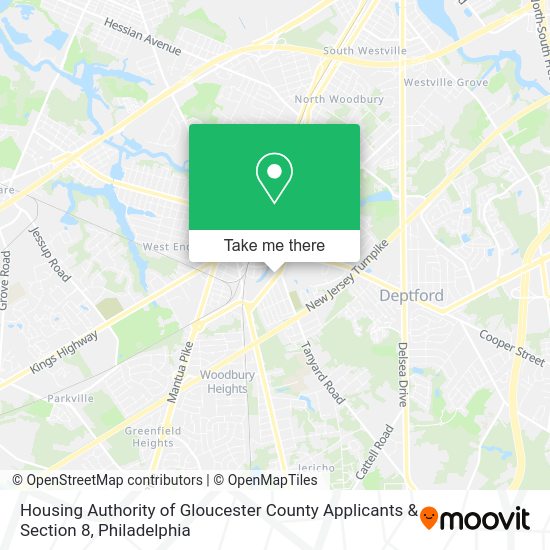 Housing Authority of Gloucester County Applicants & Section 8 map