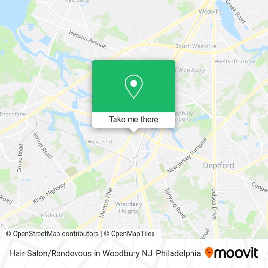 Hair Salon / Rendevous in Woodbury NJ map