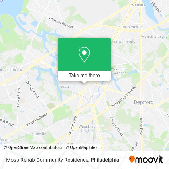 Moss Rehab Community Residence map