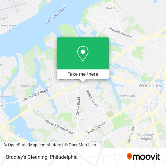 Bradley's Cleaning map