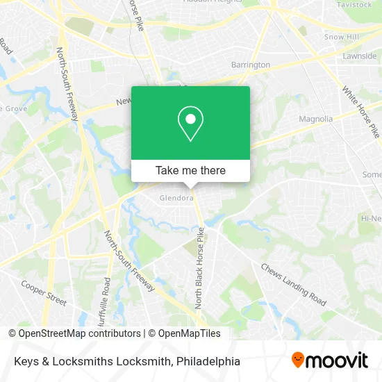 Keys & Locksmiths Locksmith map