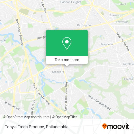 Tony's Fresh Produce map