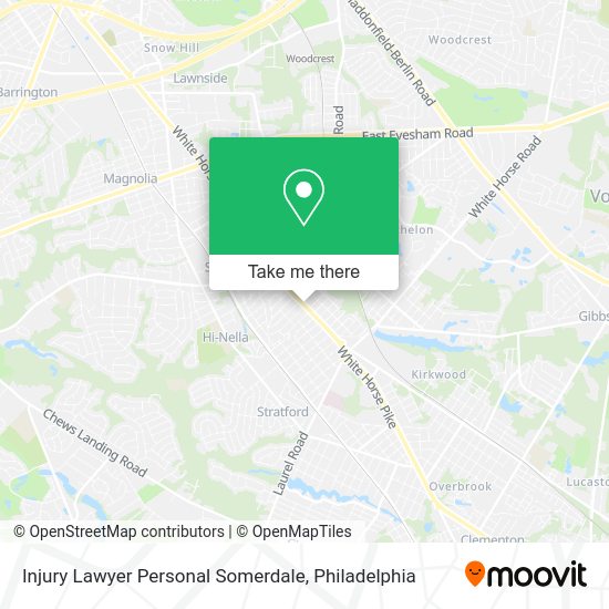 Mapa de Injury Lawyer Personal Somerdale