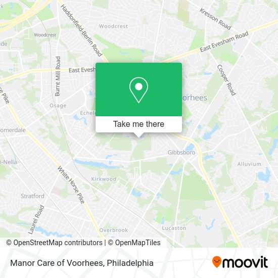Mapa de Manor Care of Voorhees