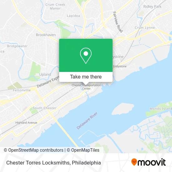 Chester Torres Locksmiths map