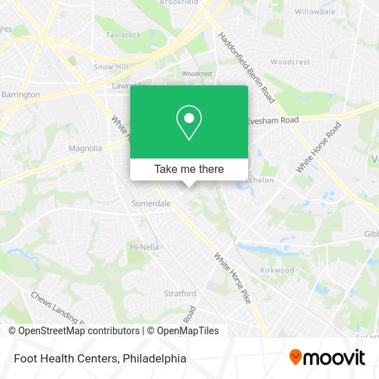 Foot Health Centers map
