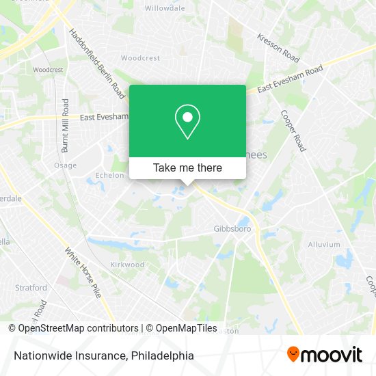 Mapa de Nationwide Insurance