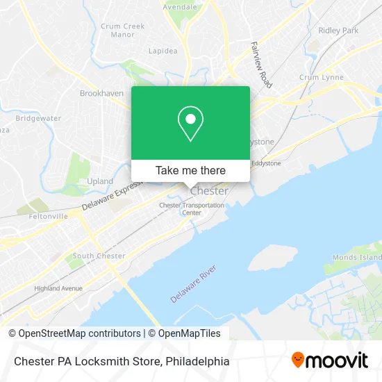 Chester PA Locksmith Store map