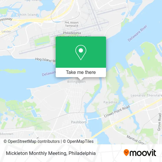 Mickleton Monthly Meeting map