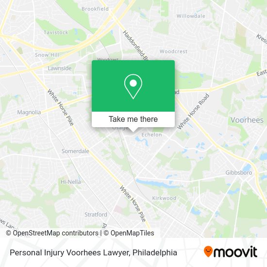 Mapa de Personal Injury Voorhees Lawyer