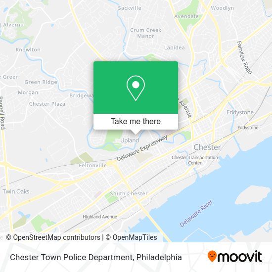 Chester Town Police Department map