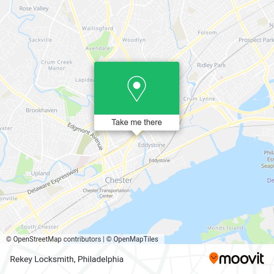 Mapa de Rekey Locksmith