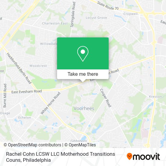 Mapa de Rachel Cohn LCSW LLC Motherhood Transitions Couns