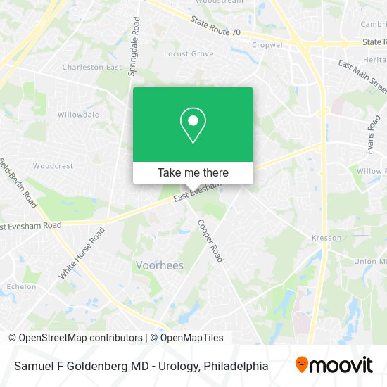 Samuel F Goldenberg MD - Urology map