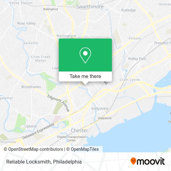 Mapa de Reliable Locksmith