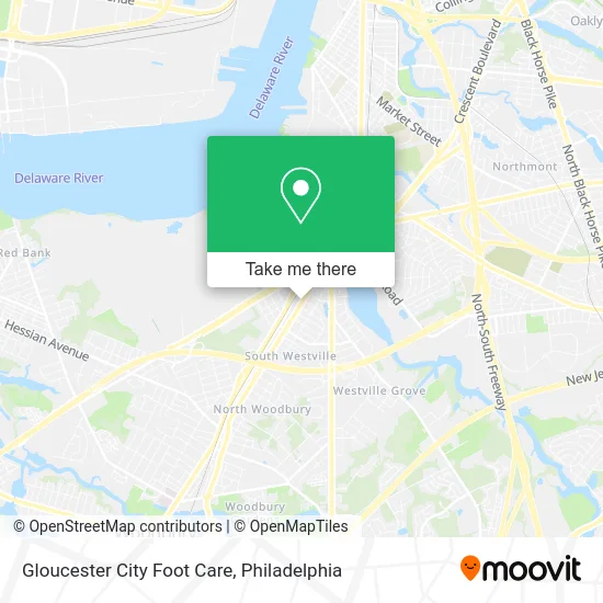 Mapa de Gloucester City Foot Care