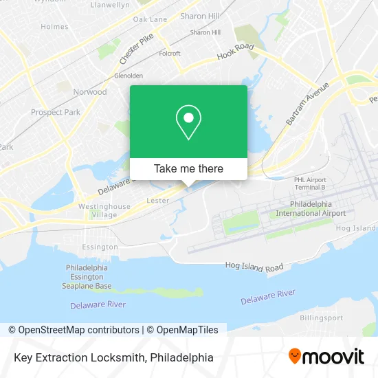 Key Extraction Locksmith map
