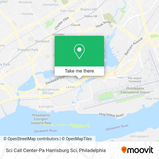 Sci Call Center-Pa Harrisburg Sci map