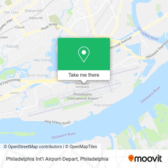 Philadelphia Int'l Airport-Depart map