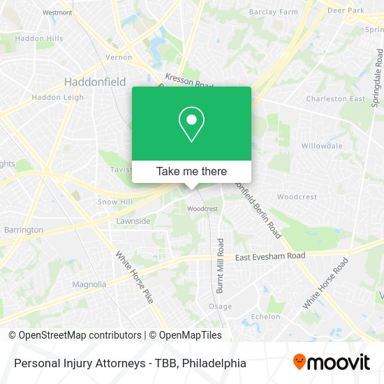Personal Injury Attorneys - TBB map