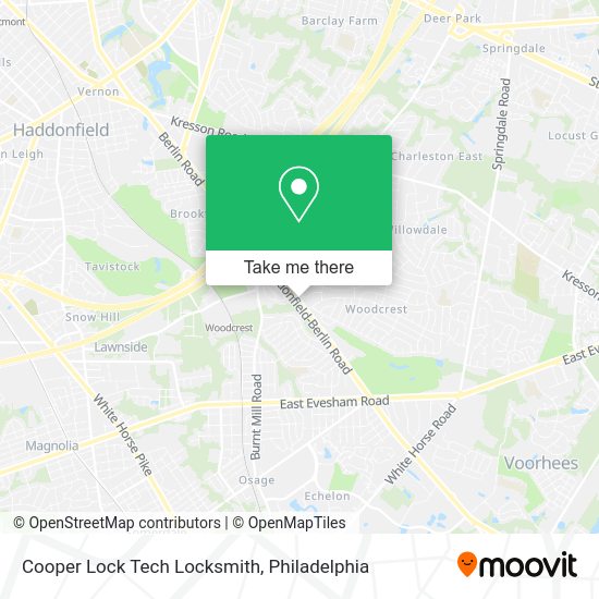 Cooper Lock Tech Locksmith map