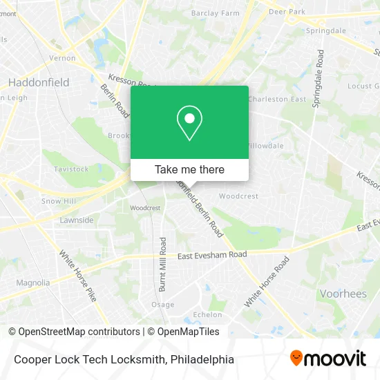 Mapa de Cooper Lock Tech Locksmith