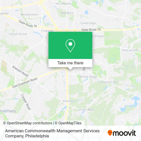 American Commonwealth Management Services Company map
