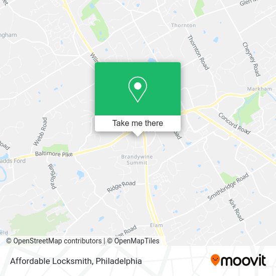Mapa de Affordable Locksmith