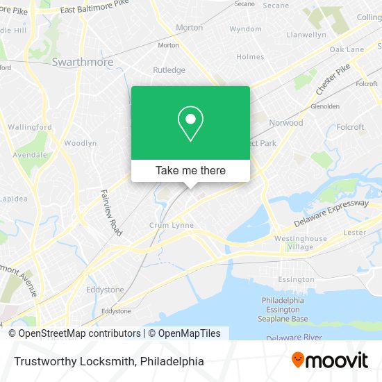 Mapa de Trustworthy Locksmith