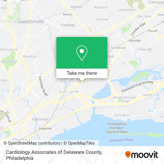 Cardiology Associates of Delaware County map