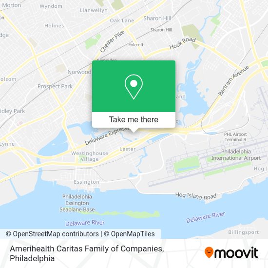 Mapa de Amerihealth Caritas Family of Companies