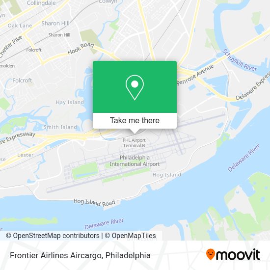 Frontier Airlines Aircargo map