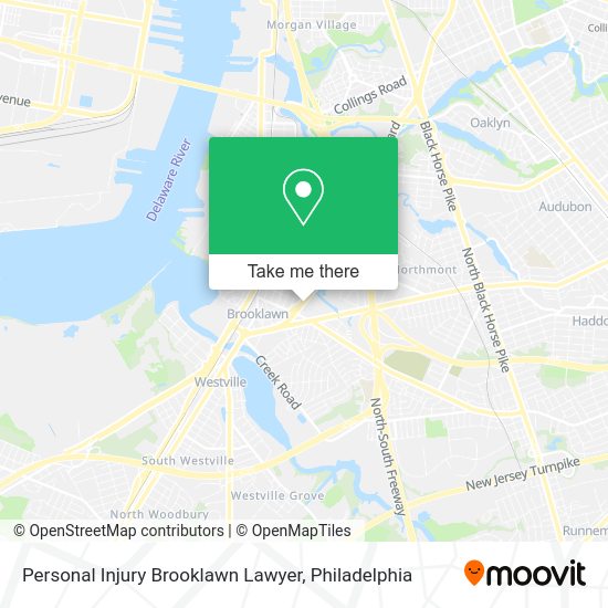 Mapa de Personal Injury Brooklawn Lawyer