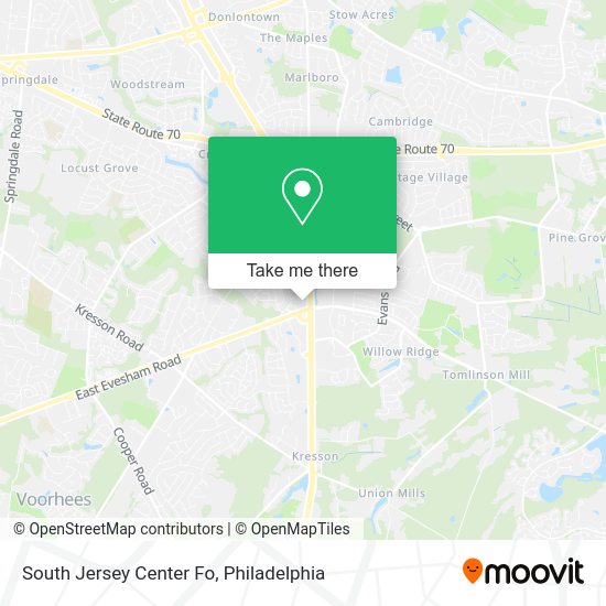South Jersey Center Fo map