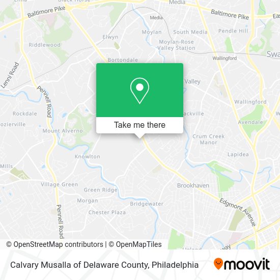 Calvary Musalla of Delaware County map