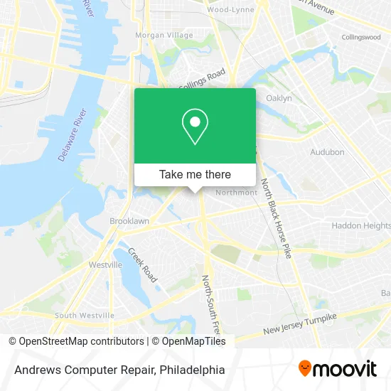 Andrews Computer Repair map