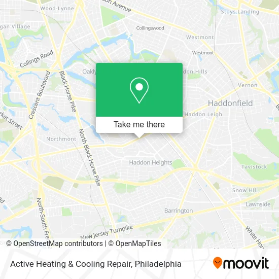 Active Heating & Cooling Repair map