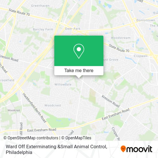 Ward Off Exterminating &Small Animal Control map